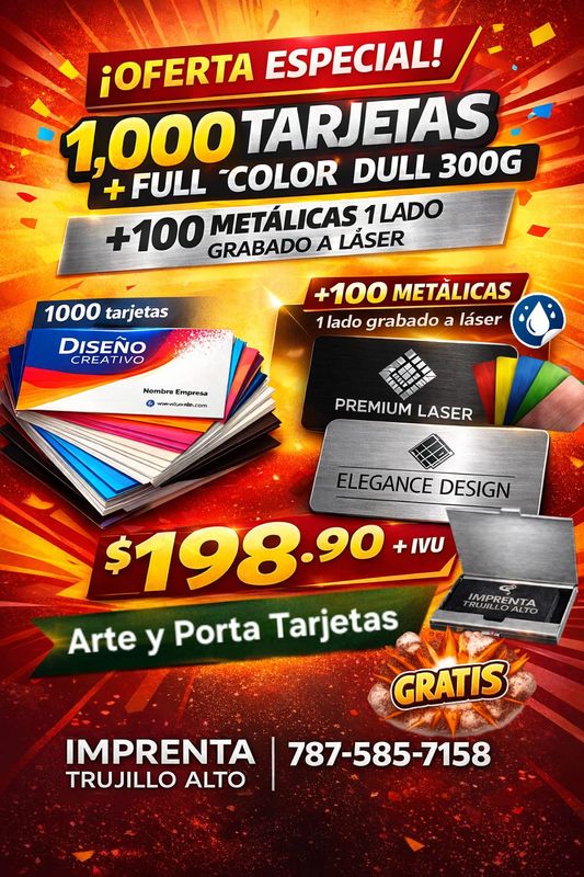Oferta Tarjetas Mixtas (Dull y Metalicas)