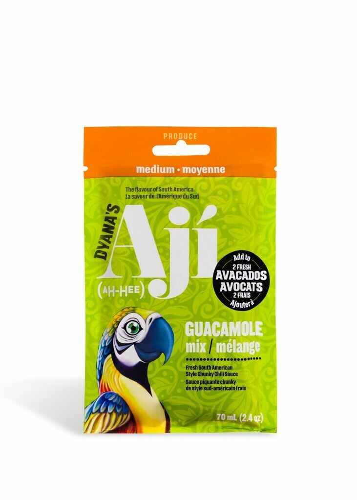 Aji Medium Hot, Pouch - Guacamole Mix (box of 12) Aji Medium Hot, Pouch - Guacamole Mix (box of 12)