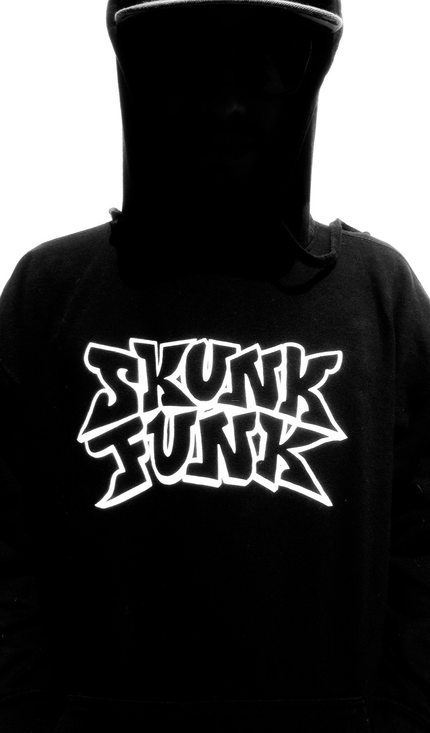 Skunk Funk Hoodies - Official Logo (White on Black)