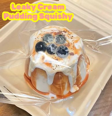 Leaky Cream Pearls Pudding Taba Squishy