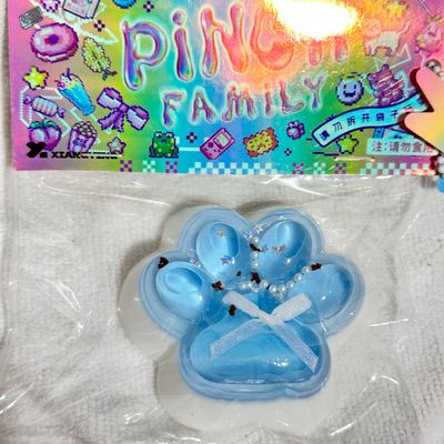 Ocean Blue Pink Paw Squishy