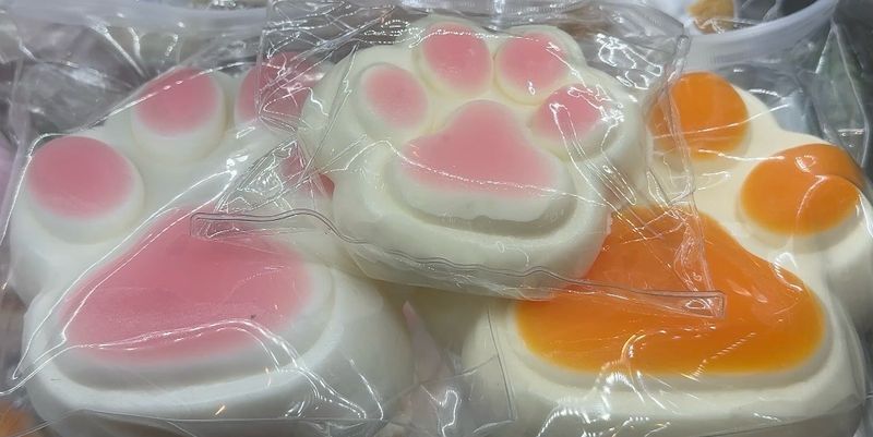 Medium Blush Cat Paw Stressrelief Toy Handmade gift Cute Taba Squishy 240g