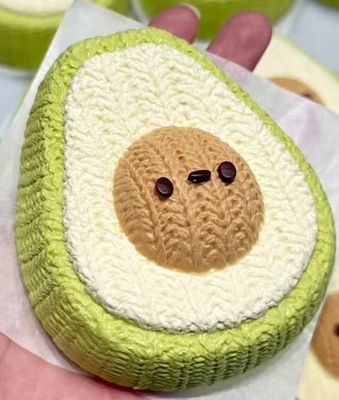 Knitted Pattern Avocado Cute Stressrelief Toy Handmade gift Taba Squishy