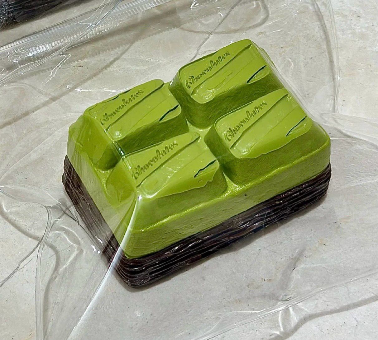 Matcha Chocolate Block Taba Squishy