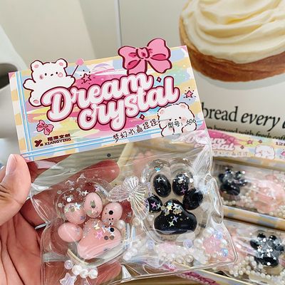 Black&amp;Pink Double Paw Squishy