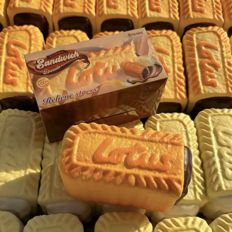 Hachimi Lotus Cookie Foam Squishy Slow-Rising Soft Stressrelief Toy Safe Material