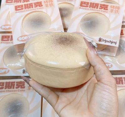Cream Crepes Cake Slow Rising Squishy One Side Sticky basque cheese cake Foam Stressrelief Toy Gift