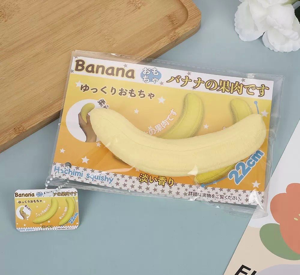 Hachimi Banana Foam Moist Slow-Rising Squishy Stressrelief Toy