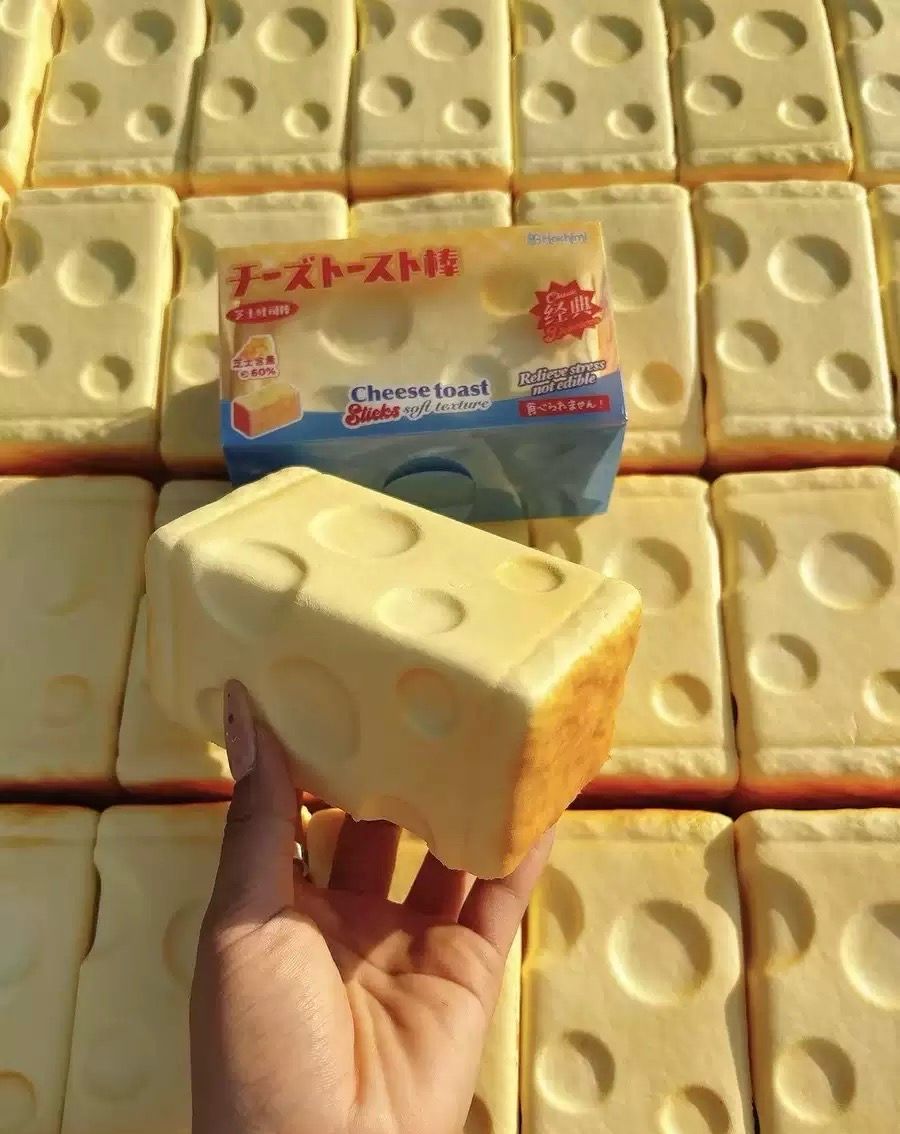 Cheese Block Foam Soft Squishy Slowrising Stressrelief Toy Safe Material