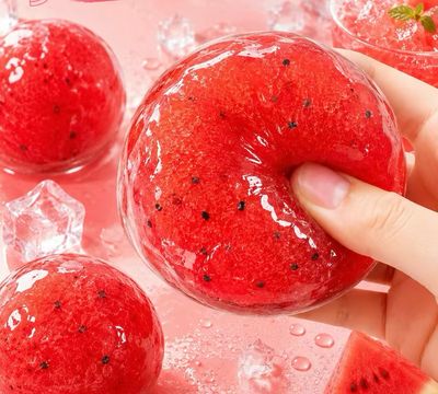 Slushy Ball Squishy Toy Stressrelief Fruit Sand Smoothie Toy
