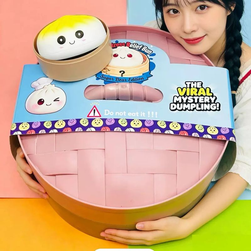 Dumpling Squishy Steamed Bun Shape Fun Squishy Stressrelif Toy Tiktok Viral White