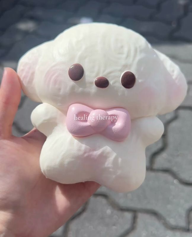 Puppy Slowrising Foam Squishy White Dog Cute Animal Stressrelief Toy Ultra Soft Sponge