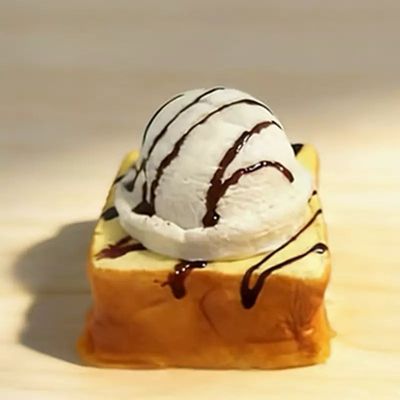 Ice Cream Toast and Chocolate Bun Foam Squishy