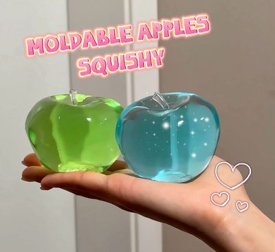 Moldable Apple Squishy Vaseline Filled Handmade Stress Ball Stressrelief Sensory Toy