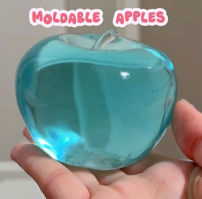 Moldable Apple Squishy Vaseline Filled Handmade Stress Ball Stressrelief Sensory Toy