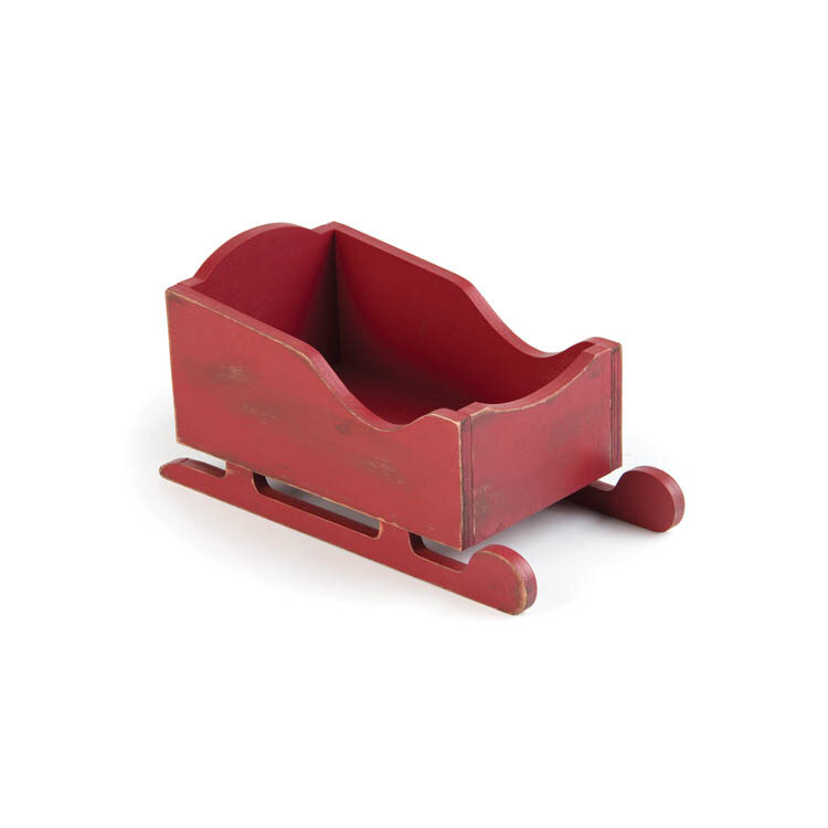 Vintage look Red Sleigh Box