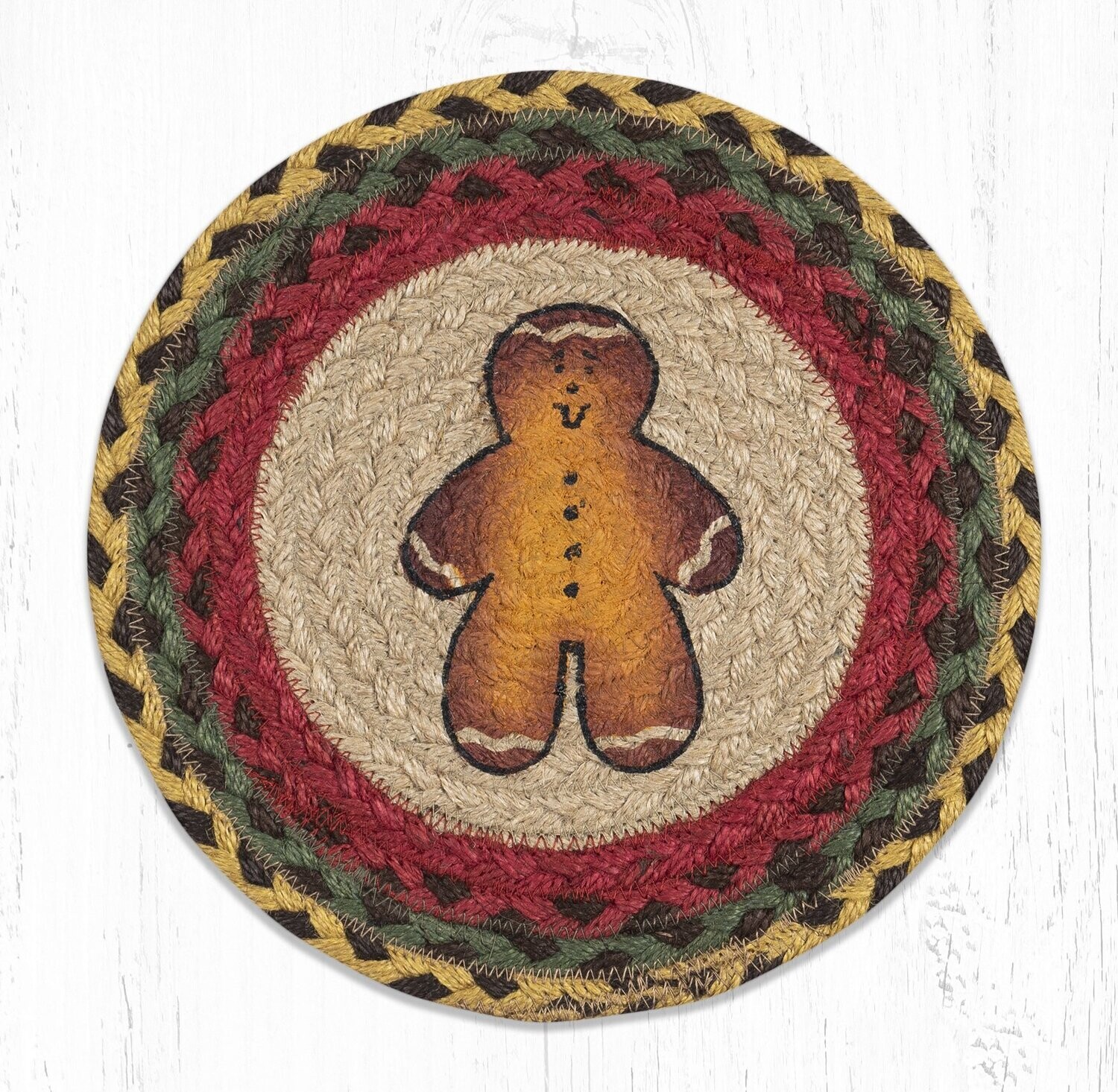Gingerbread Man 10" Round Trivet