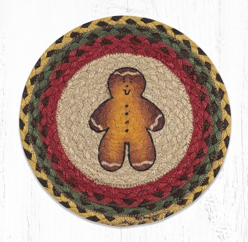 Gingerbread Man 10" Round Trivet