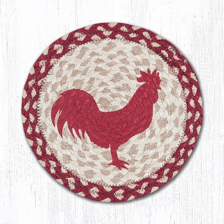 Red Rooster Chicken 10" Round Trivet 