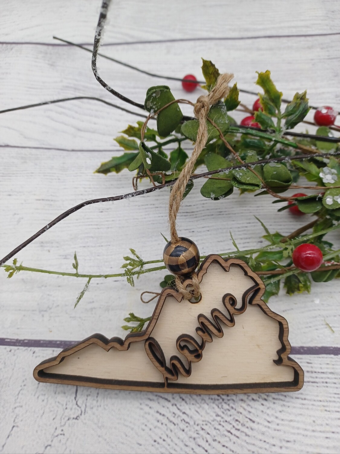 Virginia Home Ornament - Laser Cut