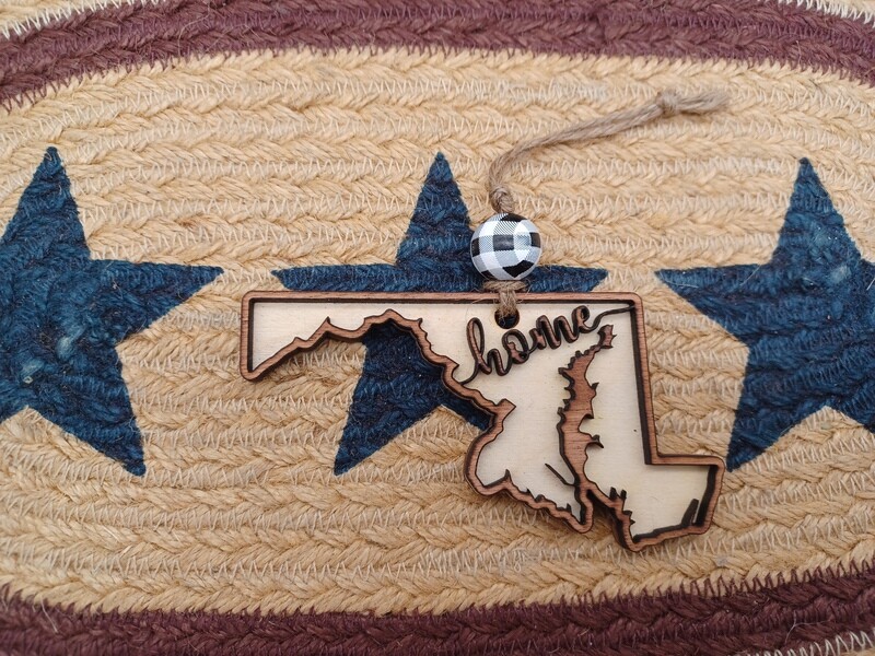 Maryland Home Ornament  - 2 layer