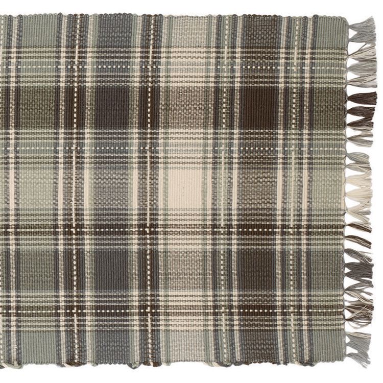 Wilmington Checked 13&quot;x36&quot; Table Runner, Farmhouse Country, Gray Cream Plaid