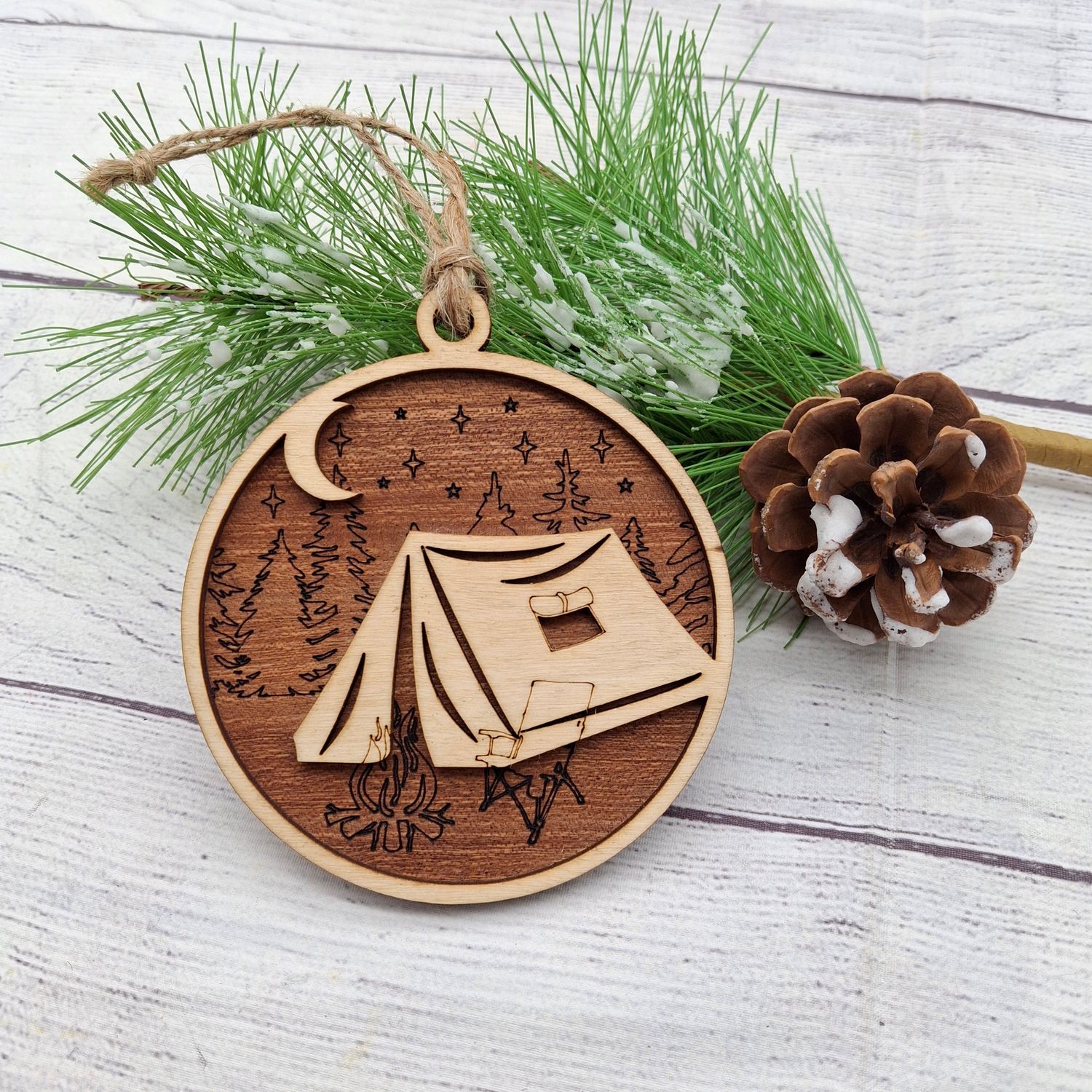Tent - Camping Ornament - Handmade