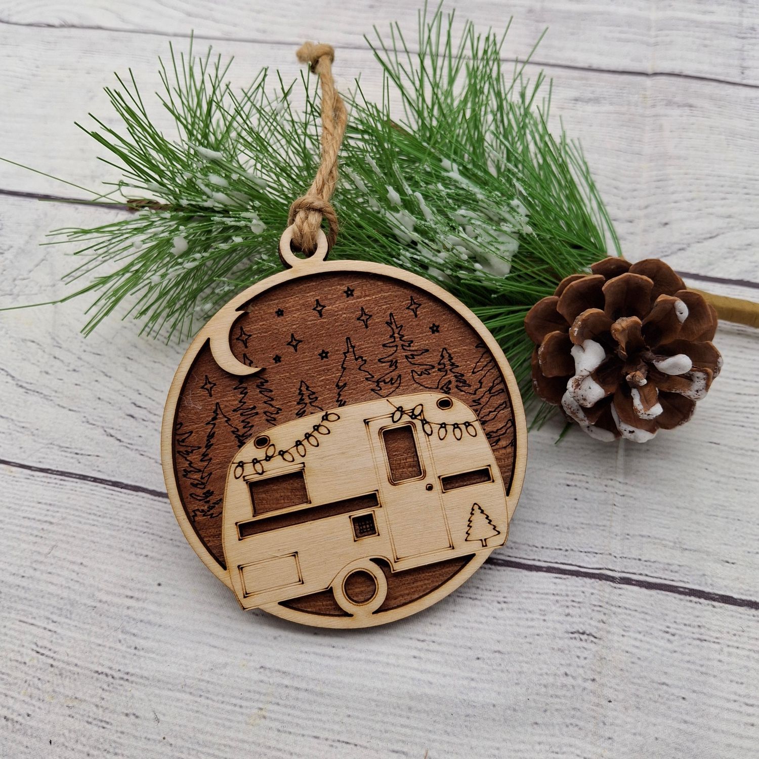 RV Camper - Camping Ornament - Handmade
