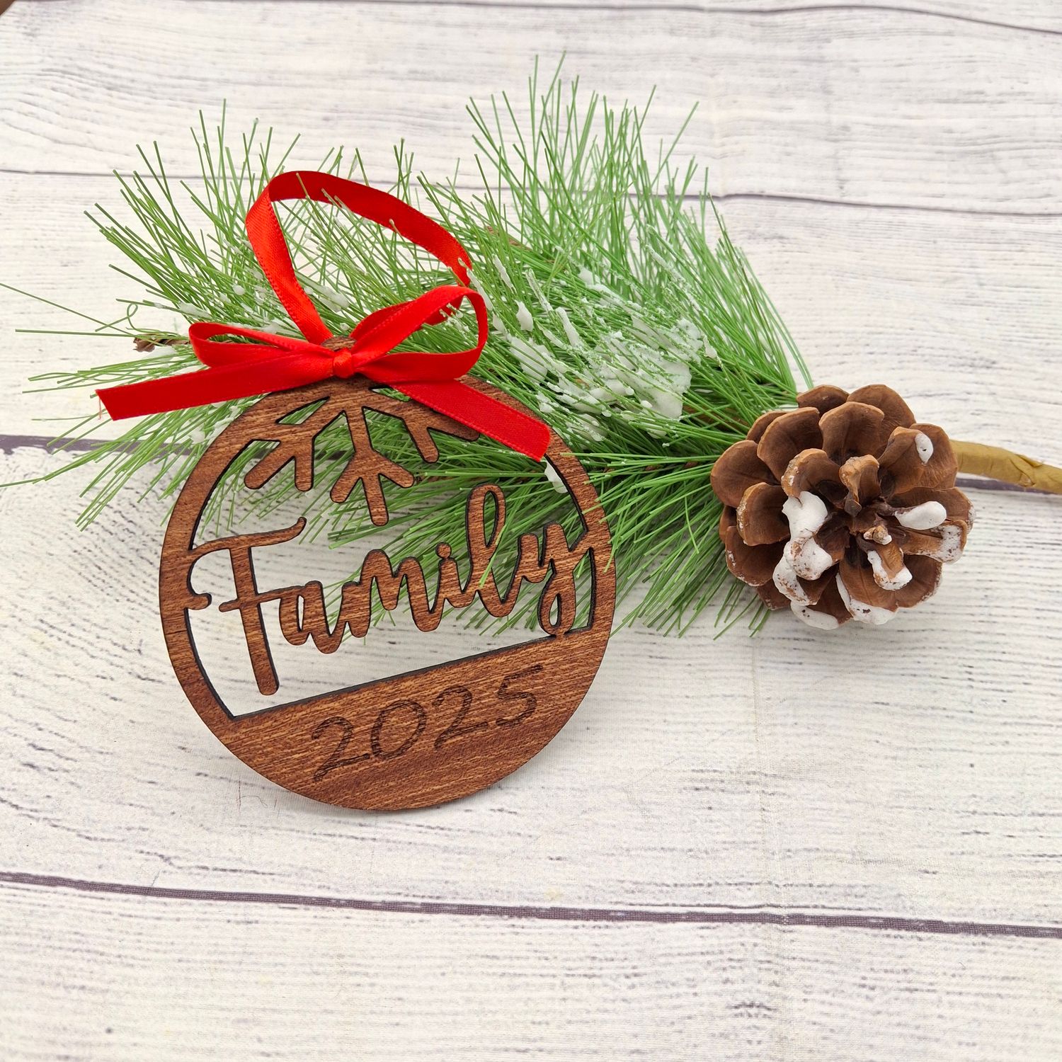 Family 2025 Christmas Ornament - Laser Cut
