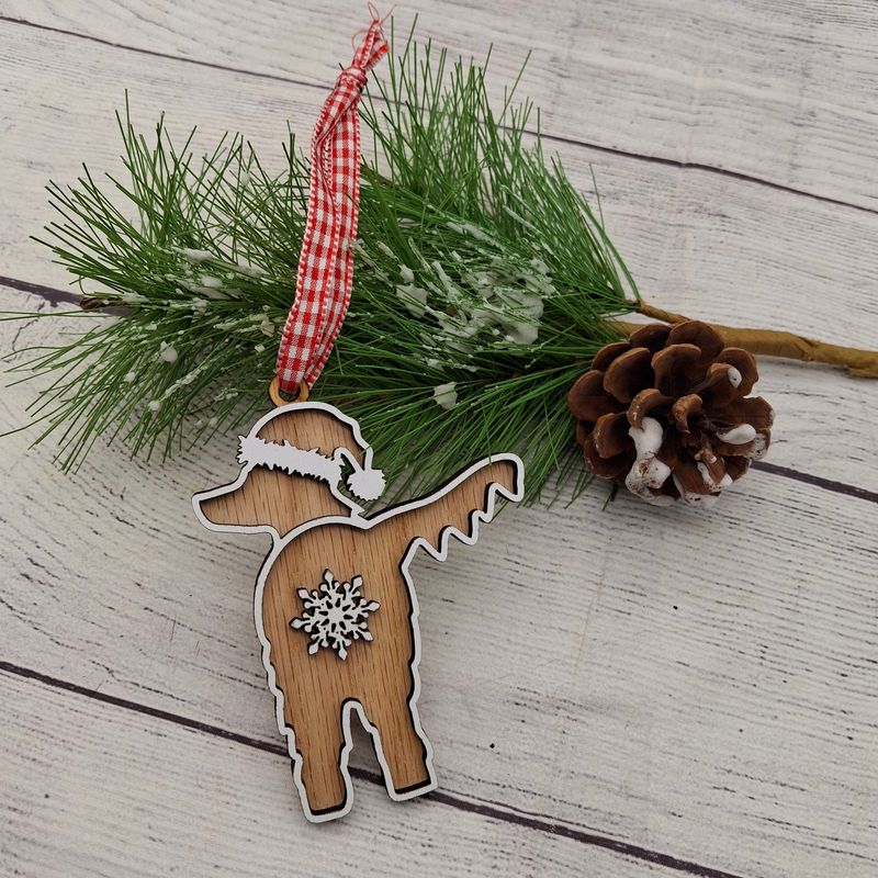 Snowflake Dog Butt Ornament