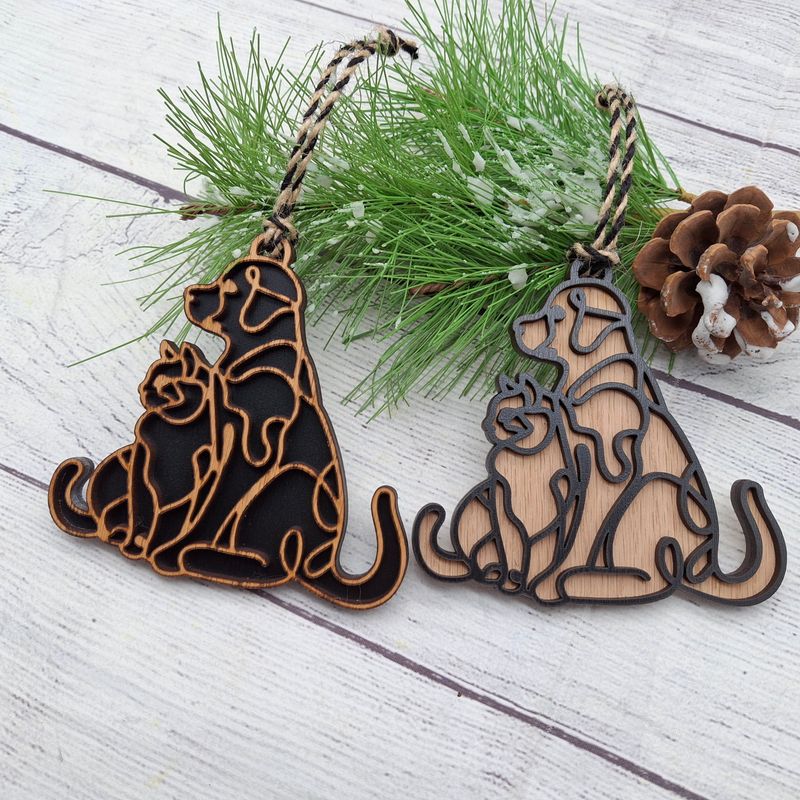 Fur Friends Dog and Cat Ornament, Car Charms