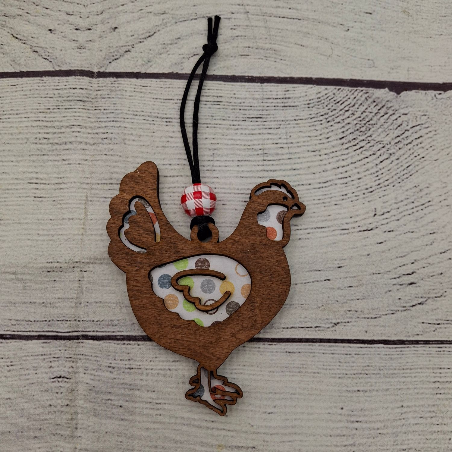 Chicken Ornament Ornament, Handmade