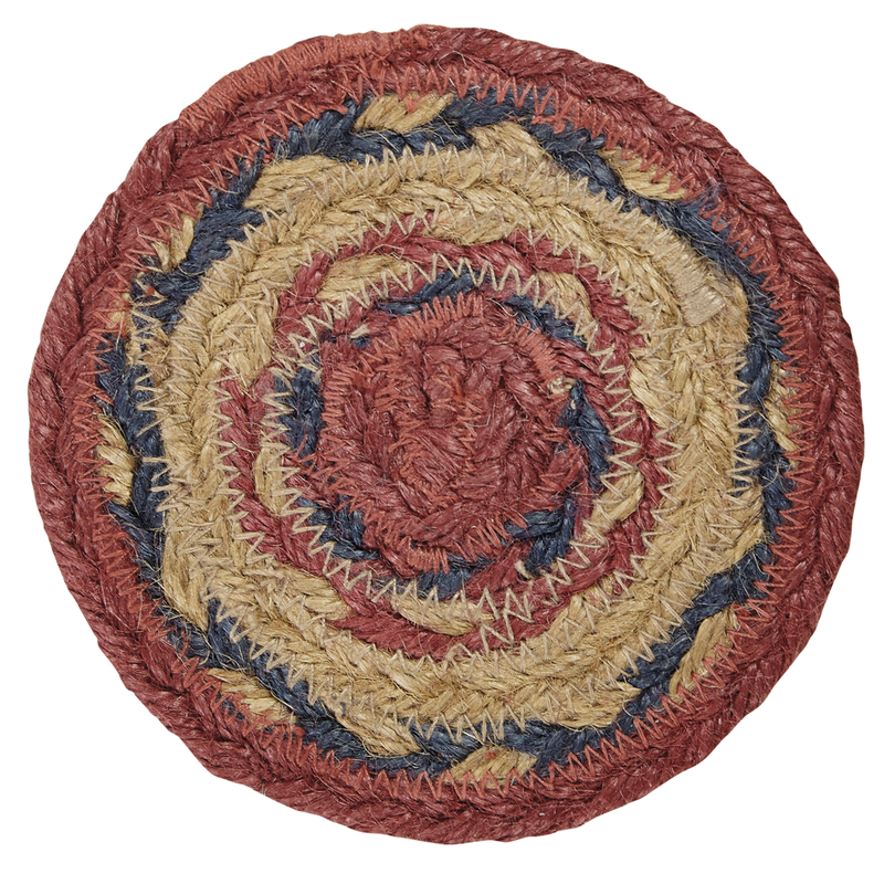 Providence Coaster, Set of 6 Coasters - Burgundy, Navy, Tan