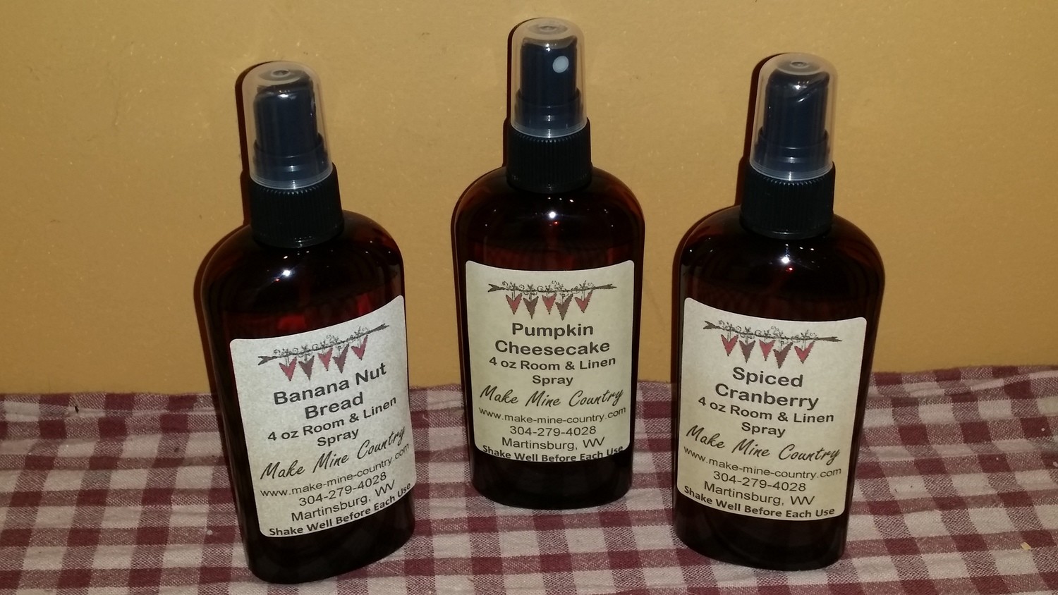 4 oz bottle of scented room and linen spray