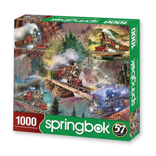 Thrilling Trains 1000 Piece Springbok Puzzle - Train Montage