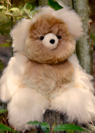 Alpaca Fur Toys - teddy bear, medium