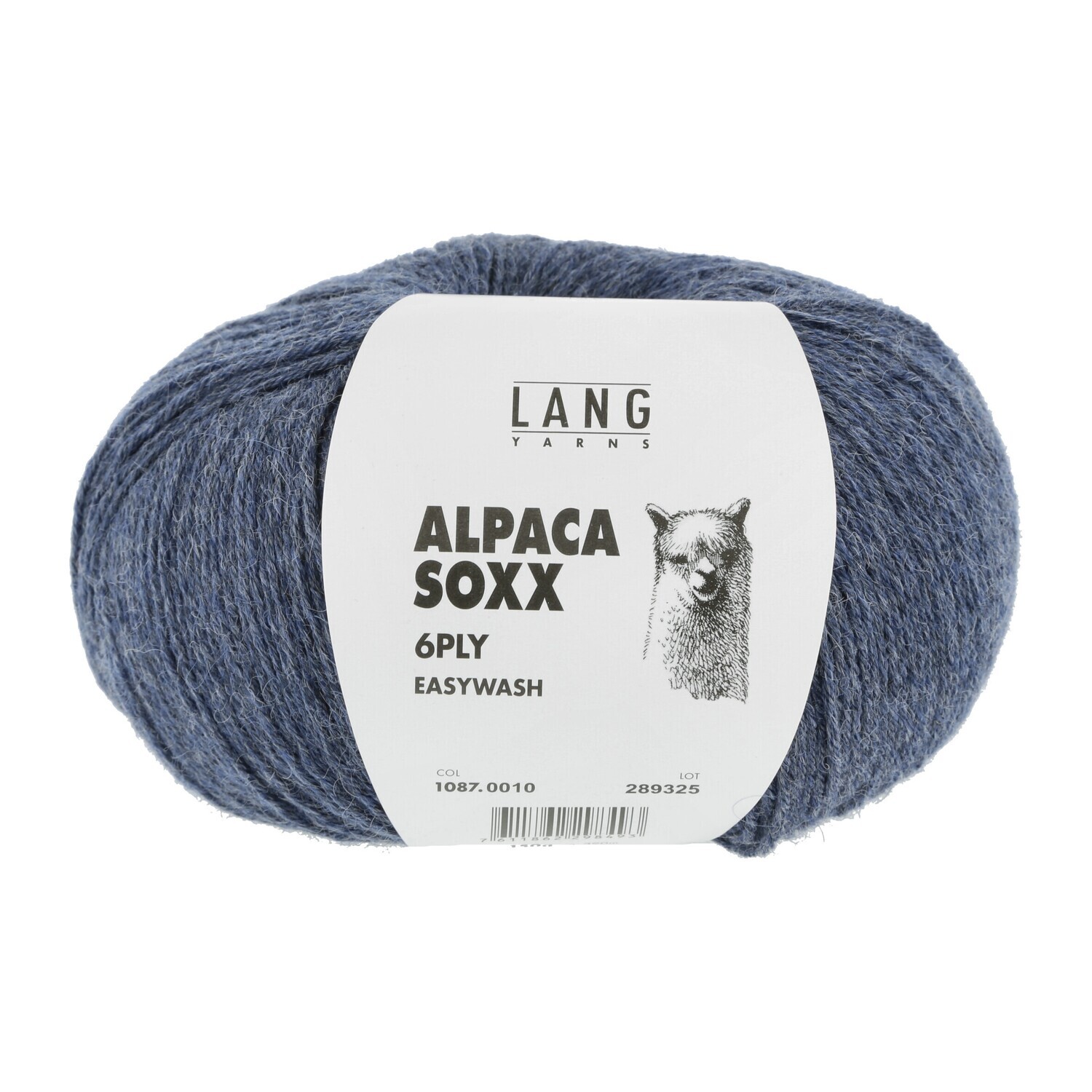 Lang Yarns Alpaca Soxx 6ply - 0010 Blau Mélange