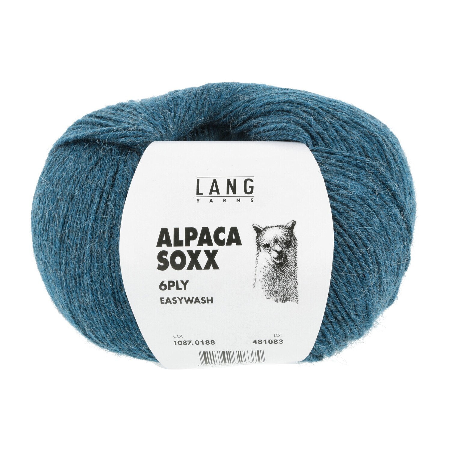 Lang Yarns Alpaca Soxx 6ply - 0188 Petrol Hell Mélange