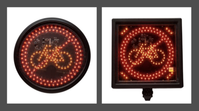 FLASHING LED CYCLE WARNING SIGN RED/AMBER *Price incl. VAT (20%)*