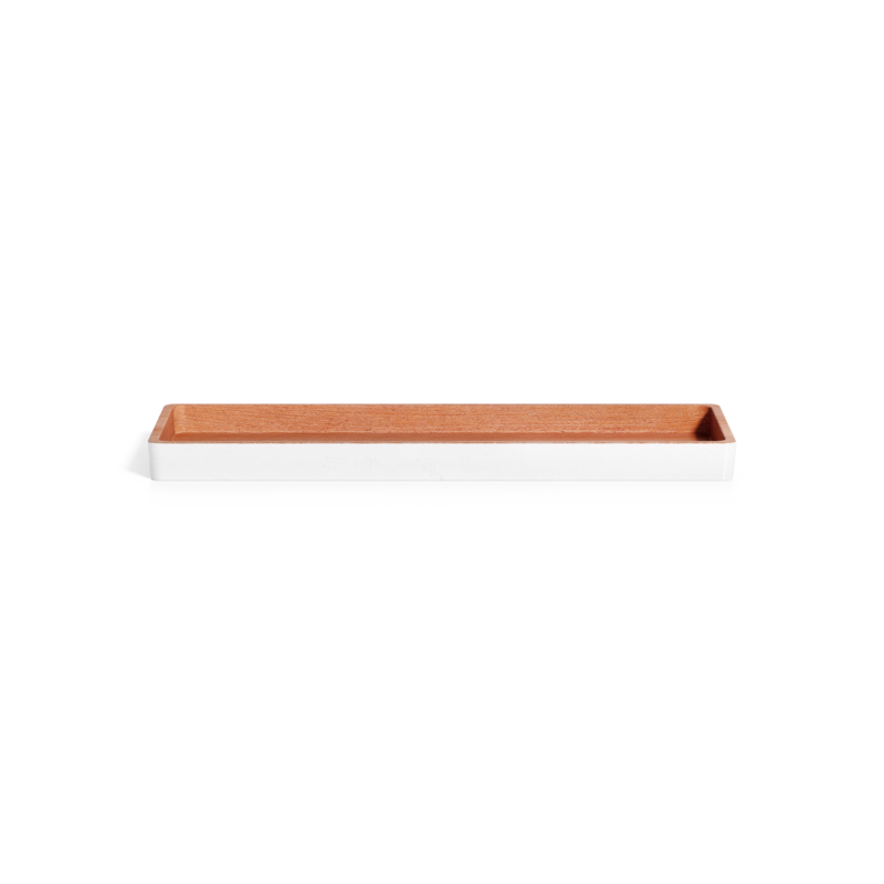Cerapots Saucer Rectangular Pearl - L 40 cm X B 18 x H 3 cm