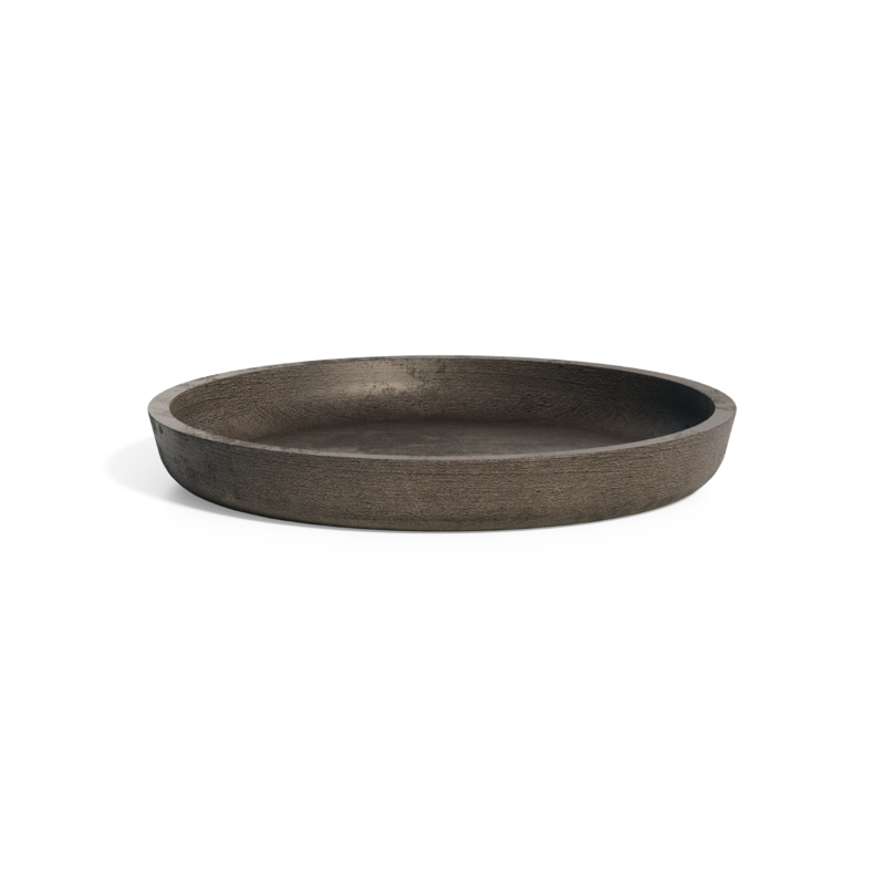 Cerapots Saucer Round Sepia - inside bottom Ø 25,5 cm / outside Ø 30,4 x H 4,4 cm