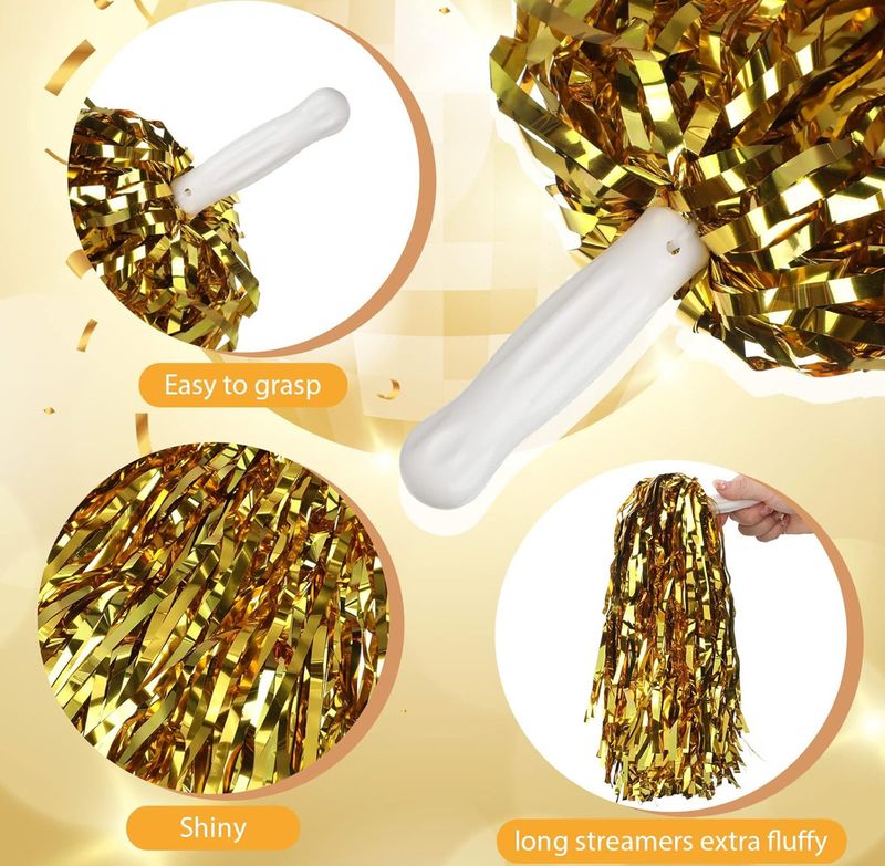 Gold poms