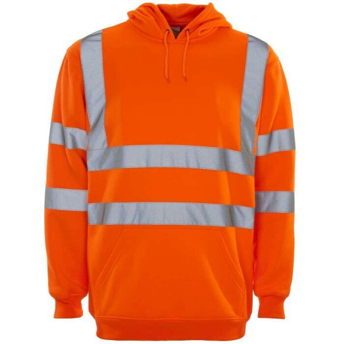 Hi Vis Orange Hooded Sweatshirt