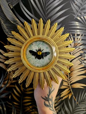 Cadre soleil abeille jaune