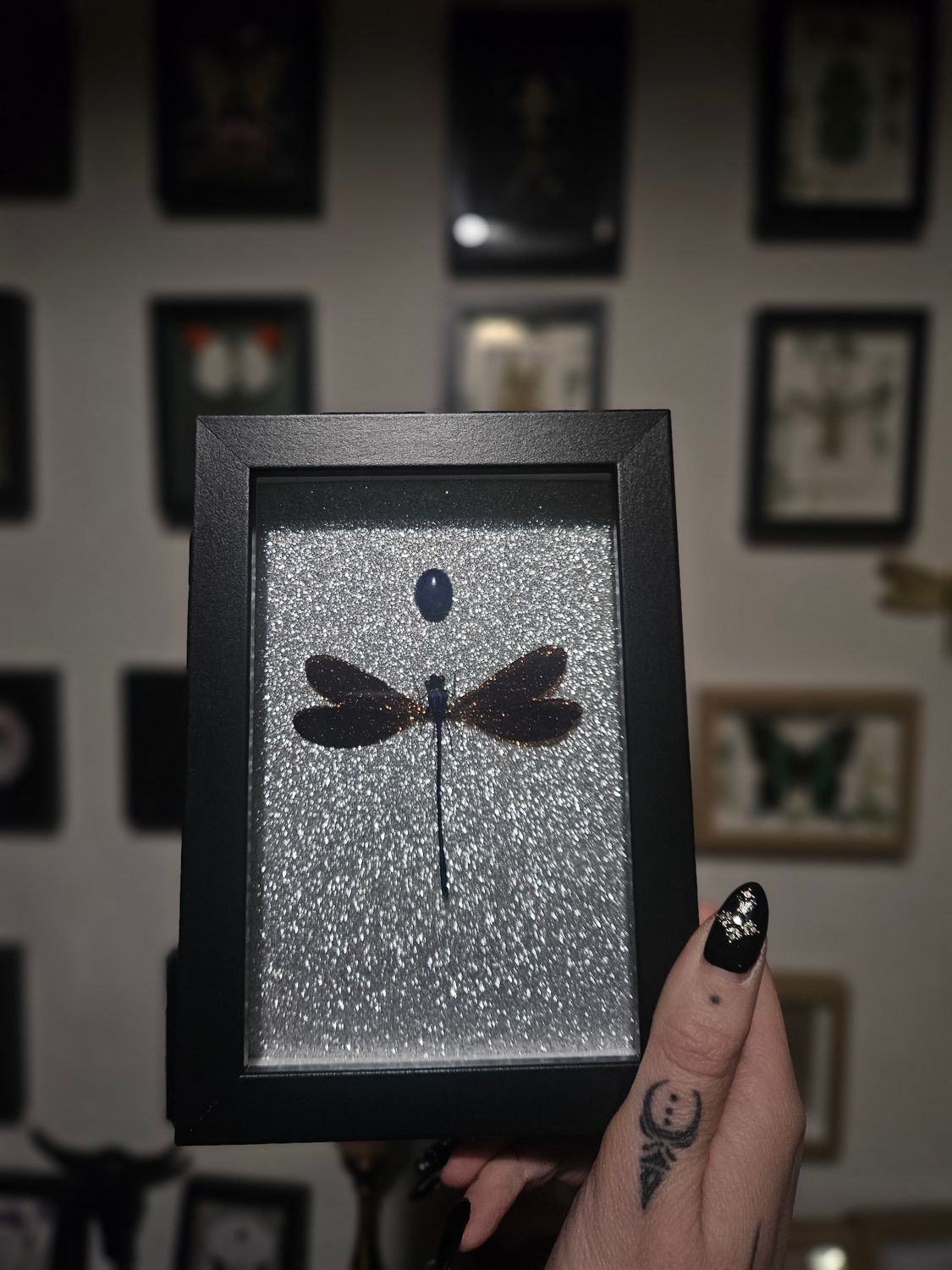 Libellule lapis lazuli &amp; paillette