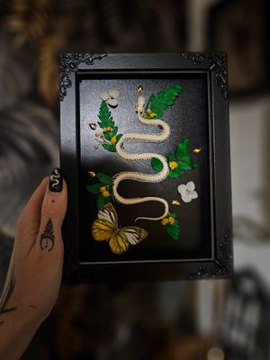 Serpent fleur&amp;papillon