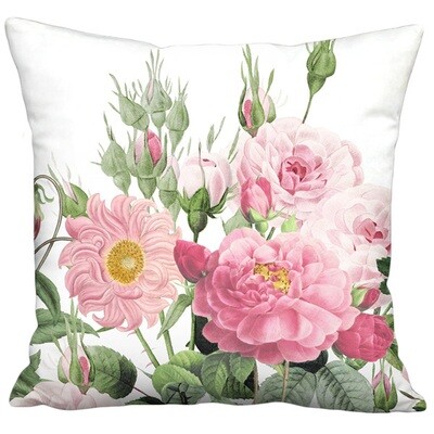 Pink Garden Party Design 2 Linen Cotton Pillow Cover