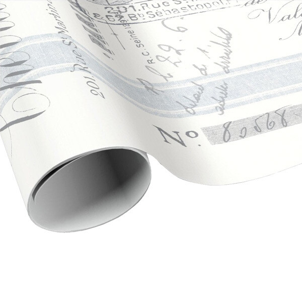 Chevillard Blue Grain Sack Style Wrapping Paper - Gift Paper - Craft Paper