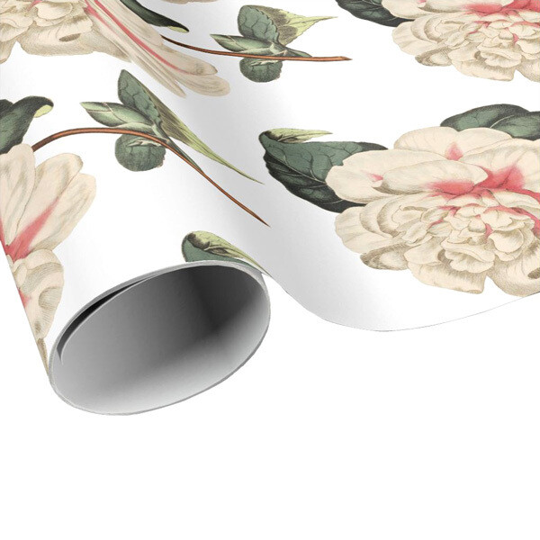 Vintage Camellia Flower Wrapping Paper - Gift Paper - Craft Paper