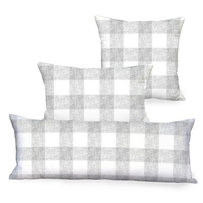 Grey Grain Sack Style Buffalo Check